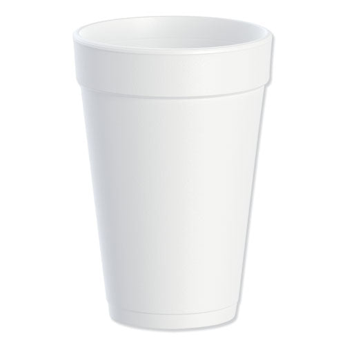 Image of Dart® Foam Drink Cups, 16 Oz, White, 25/bag, 40 Bags/carton