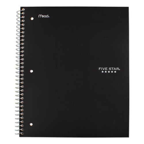Image of Five Star® Wirebound Notebook, 1-Subject, Medium/College Rule, Black Cover, (100) 11 x 8.5 Sheets