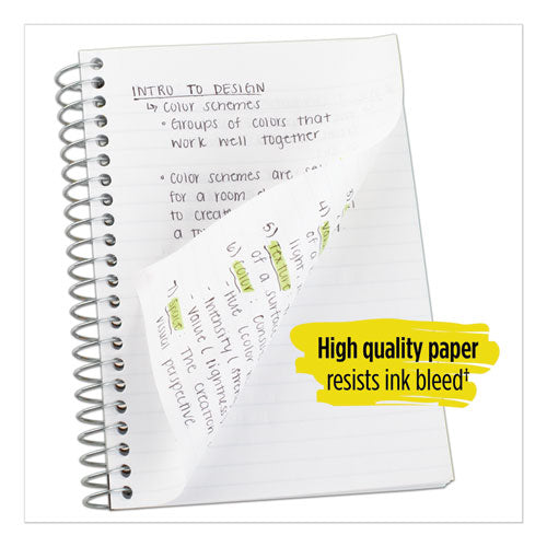 Image of Five Star® Wirebound Notebook, 1-Subject, Medium/College Rule, Black Cover, (100) 11 x 8.5 Sheets
