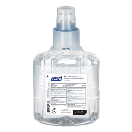 Image of PURELL® Advanced Hand Sanitizer Foam, For LTX-12 Dispensers, 1,200 mL Refill, Fragrance-Free
