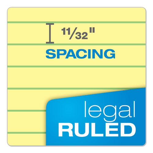 Image of TOPS Docket Gold Ruled Perforated Pads, Wide/legal Rule, 50 Canary-Yellow 8.5 X 11.75 Sheets, 12/pack