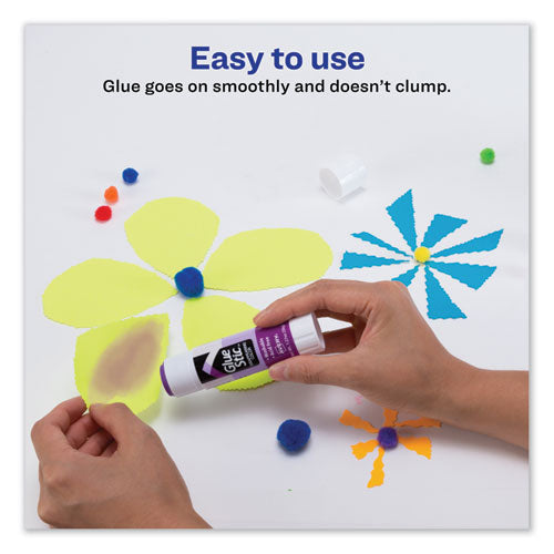 Image of Avery® Permanent Glue Stic, 1.27 Oz, Applies Purple, Dries Clear