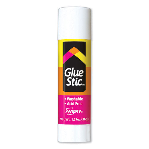 Image of Avery® Permanent Glue Stic Value Pack, 1.27 Oz, Applies White, Dries Clear, 6/pack