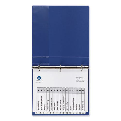 Image of Avery® Customizable TOC Ready Index Black and White Dividers, 15-Tab, 1 to 15, 11 x 8.5, 1 Set