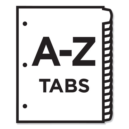 Image of Avery® Heavy-Duty Preprinted Plastic Tab Dividers, 26-Tab, A To Z, 11 X 9, Yellow, 1 Set