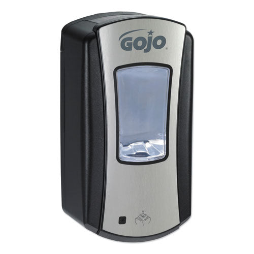 Image of GOJO® Ltx-12 Touch-Free Dispenser, 1,200 Ml, 5.75 X 3.33 X 10.5, Brushed Chrome/black