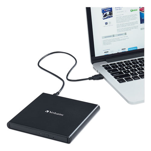 Image of Verbatim® External Slimline Cd/dvd Writer, 8x Dvd Write Speed/24x Cd Write Speed