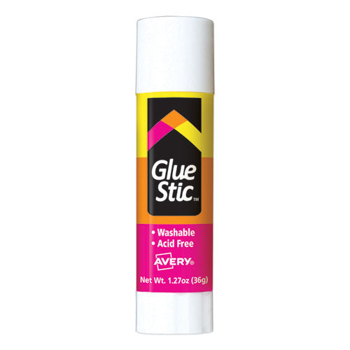 Image of Avery® Permanent Glue Stic, 1.27 Oz, Applies White, Dries Clear