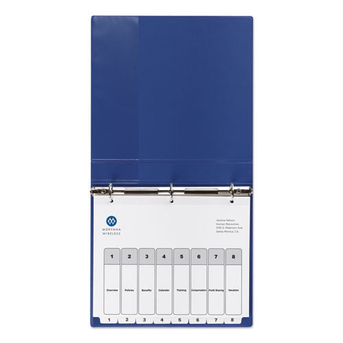 Image of Avery® Customizable TOC Ready Index Black and White Dividers, 8-Tab, 1 to 8, 11 x 8.5, 1 Set