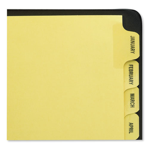 Image of Avery® Preprinted Laminated Tab Dividers with Gold Reinforced Binding Edge, 12-Tab, Jan. to Dec., 11 x 8.5, Buff, 1 Set