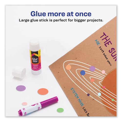 Image of Avery® Permanent Glue Stic, 1.27 Oz, Applies White, Dries Clear