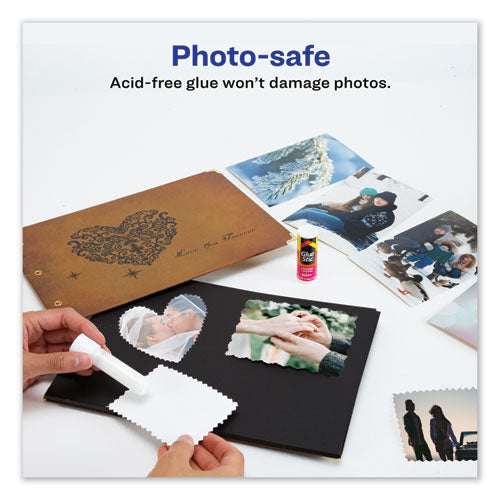Image of Avery® Permanent Glue Stic, 0.26 Oz, Applies White, Dries Clear