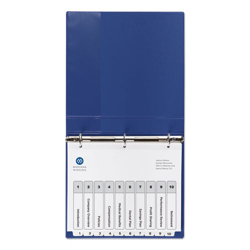 Image of Avery® Customizable TOC Ready Index Black and White Dividers, 10-Tab, 1 to 10, 11 x 8.5, 1 Set