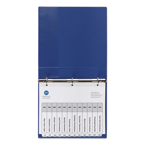 Image of Avery® Customizable TOC Ready Index Black and White Dividers, 12-Tab, Jan. to Dec., 11 x 8.5, 1 Set