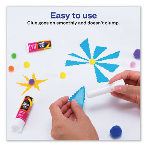 Image of Avery® Permanent Glue Stic Value Pack, 0.26 Oz, Applies White, Dries Clear, 18/pack