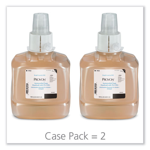 Image of PROVON® Antimicrobial Foam Handwash Refill, Fragrance-Free, 1,200 mL, 2/Carton