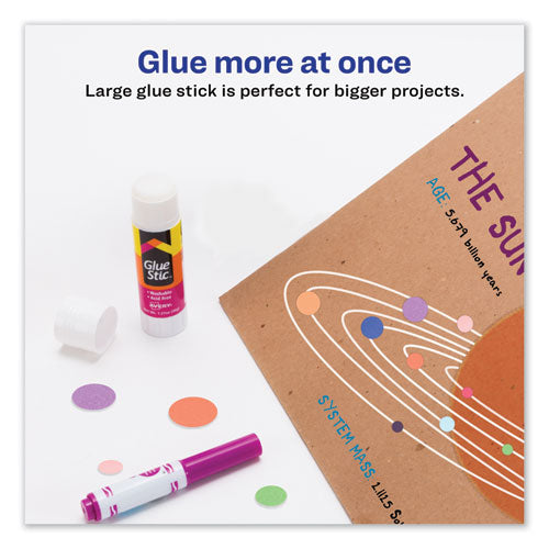 Image of Avery® Permanent Glue Stic Value Pack, 1.27 Oz, Applies White, Dries Clear, 6/pack