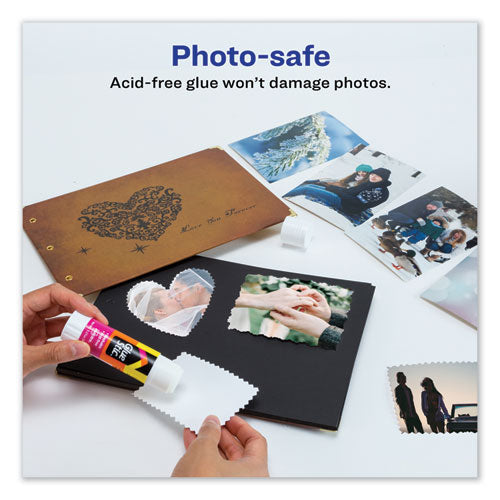 Image of Avery® Permanent Glue Stic, 1.27 Oz, Applies White, Dries Clear