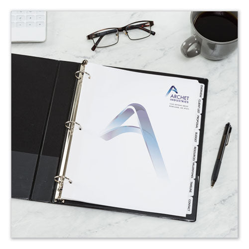 Image of Avery® Customizable Print-On Dividers, 3-Hole Punched, 8-Tab, 11 x 8.5, White, 25 Sets