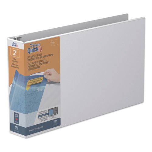 Image of Stride Quickfit Ledger D-Ring View Binder, 3 Rings, 2" Capacity, 11 X 17, White