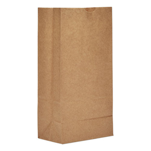 Image of Ross & Wallace Paper Products Grocery Paper Bags, #8 Size, 6" x 3.88" x 12.5", Natural, 500/Bundle