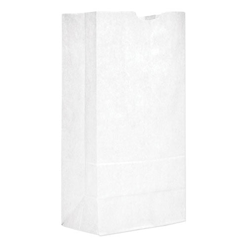 Image of Ross & Wallace Paper Products Grocery Paper Bags, #20 Size, 8.25" x 5.25" x 16.13", White, 500/Bundle