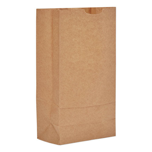 Image of Ross & Wallace Paper Products Grocery Paper Bags, #10 Size, 7" x 4.38" x 13.75", Natural, 2,000/Bundle