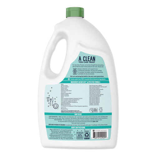Image of Seventh Generation® Natural Auto Dishwasher Gel, Ultra Power Plus, Fresh Citrus, 65 Oz Bottle, 6/ct