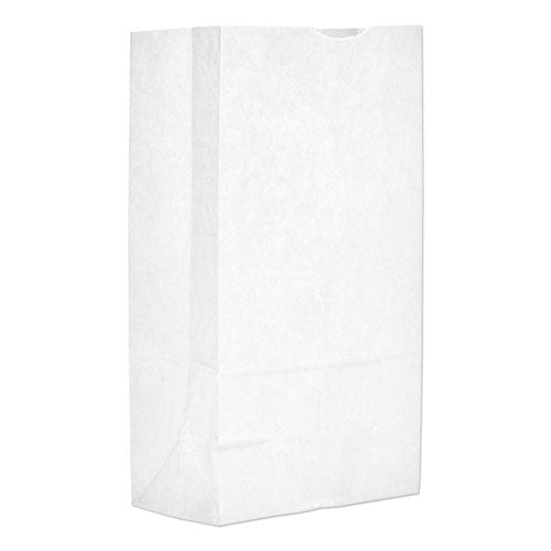 Image of Ross & Wallace Paper Products Grocery Paper Bags, #12 Size, 7" x 4.38" x 13.75", White, 500/Bundle
