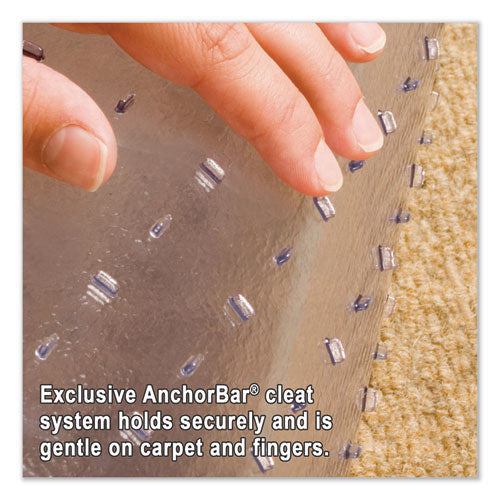 Image of ES Robbins® EverLife Intensive Use Chair Mat for High Pile Carpet, Rectangular with Lip, 36 x 48, Clear