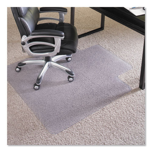 Image of ES Robbins® EverLife Intensive Use Chair Mat for High Pile Carpet, Rectangular with Lip, 45 x 53, Clear