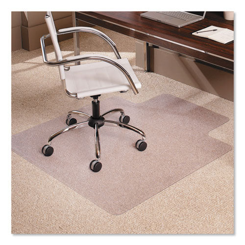 Image of ES Robbins® EverLife Moderate Use Chair Mat for Low Pile Carpet, Rectangular with Lip, 45 x 53, Clear