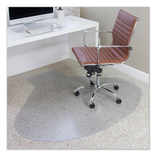 Image of ES Robbins® EverLife Chair Mats for Medium Pile Carpet, Contour, 66 x 60, Clear