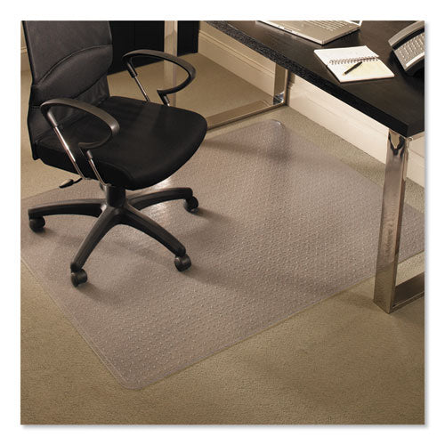 Image of ES Robbins® Everlife Chair Mats For Medium Pile Carpet, Rectangular, 46 X 60, Clear