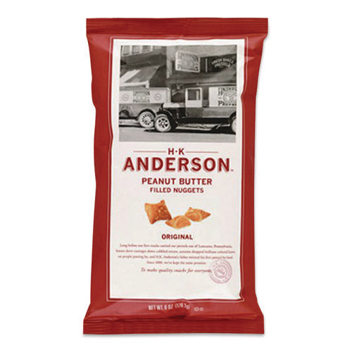Image of HK Anderson Peanut Butter Filled Pretzel Nuggets, Original, 2.5 Oz Packets, 8/carton