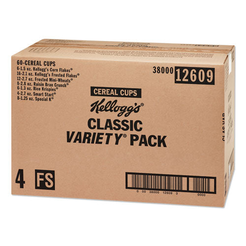 Image of Kellogg's® Breakfast Cereal - Single Serve, Classic Assortment, 2.1 Oz Cup, 60/carton