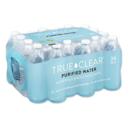 Image of True Clear® Purified Bottled Water, 16.9 Oz Bottle, 24 Bottles/carton