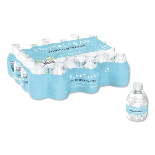 Image of True Clear® Purified Bottled Water, 8 Oz Bottle, 24 Bottles/carton