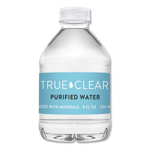Image of True Clear® Purified Bottled Water, 8 Oz Bottle, 24 Bottles/carton