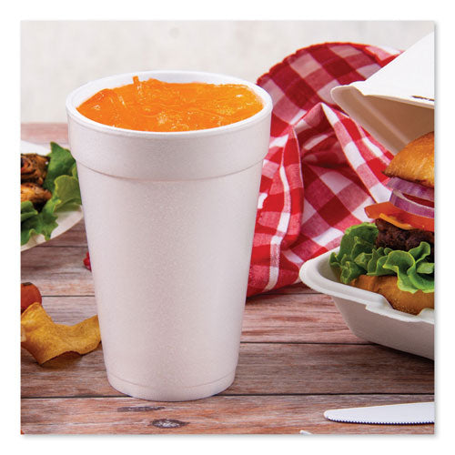 Image of Dart® Foam Drink Cups, 16 Oz, White, 25/bag, 40 Bags/carton