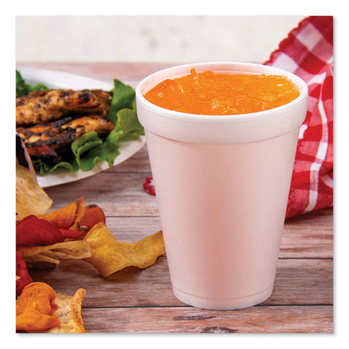 Image of Dart® Foam Drink Cups, 12 Oz, White, 25/bag, 40 Bags/carton