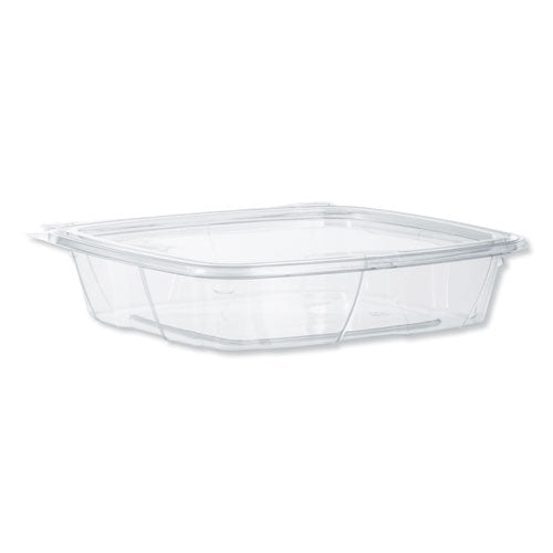 Image of Dart® ClearPac SafeSeal Tamper-Resistant/Evident Containers, Flat Lid, 35 oz, Clear, Plastic, 100/Bag, 2 Bags/Carton