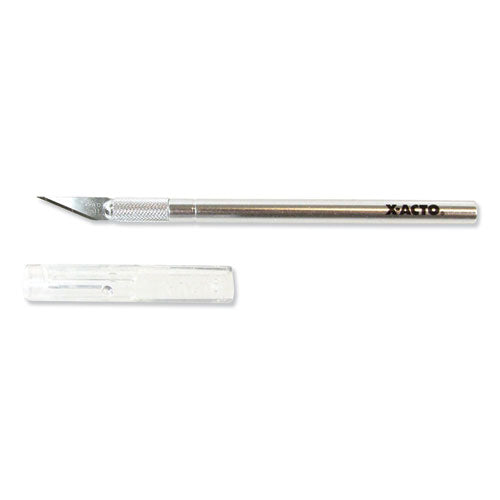 Image of X-ACTO® No. 1 Z-Series Precision Utility Knife with Replaceable Steel Blade, Safety Cap, Silver