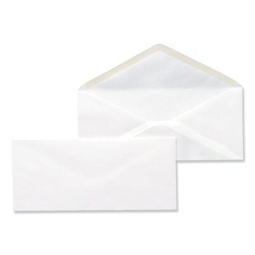Image of Universal® Open-Side Business Envelope, #10, Monarch Flap, Gummed Closure, 4.13 x 9.5, White, 500/Box