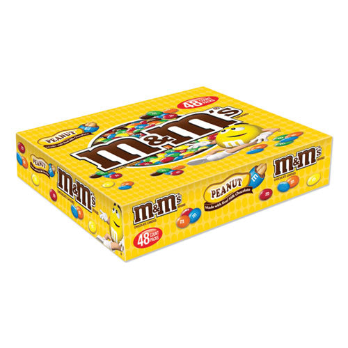 Image of M & M's® Chocolate Candies, Peanut, Individually Wrapped, 1.74 Oz, 48/box