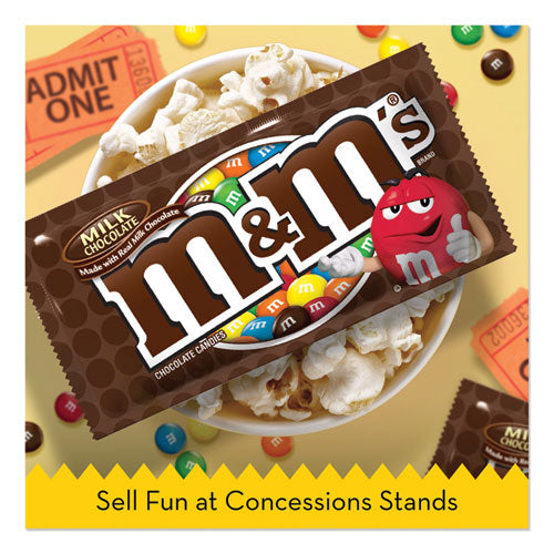 Image of M & M's® Chocolate Candies, Milk Chocolate, Individually Wrapped, 1.69 Oz, 36/box