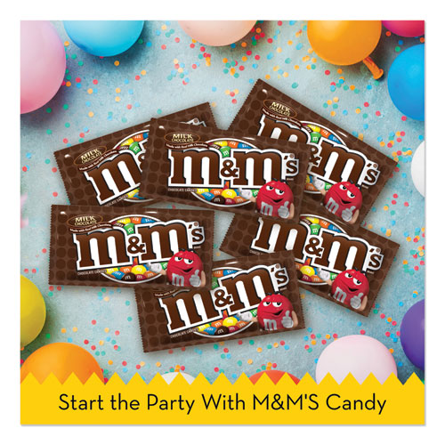 Image of M & M's® Chocolate Candies, Milk Chocolate, Individually Wrapped, 1.69 Oz, 36/box