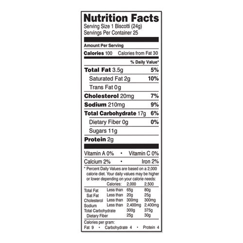 Image of Nonni's® Biscotti, Salted Caramel, 0.85 Oz Individually Wrapped, 25/pack