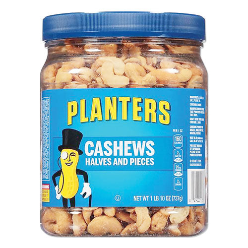 Image of Planters® Salted Cashew Halves And Pieces, 26 Oz Canister