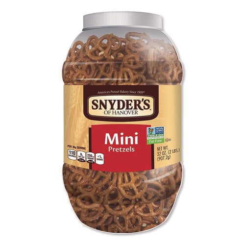 Image of Snyder's® Mini Pretzels, Classic, 32 Oz Barrel